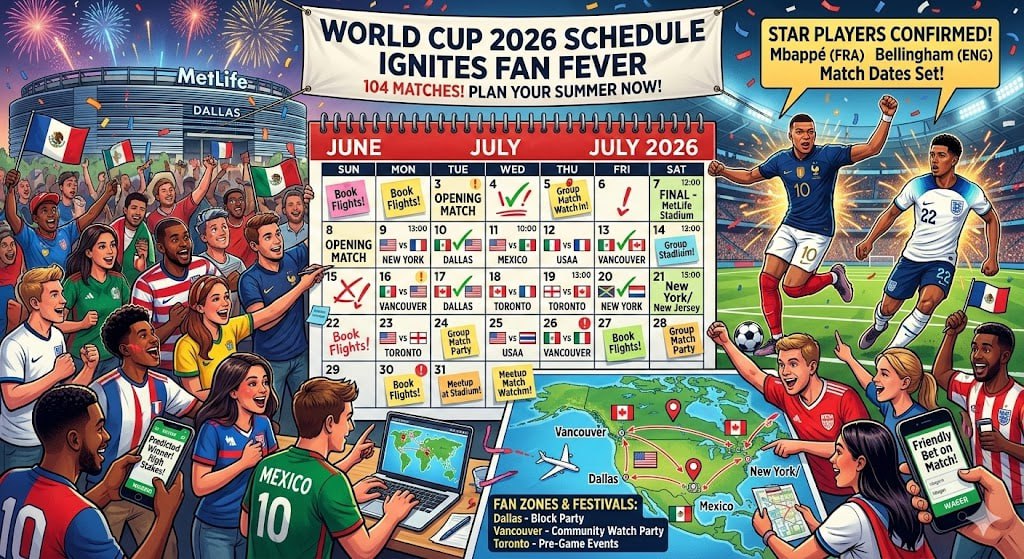 WORLD CUP 2026 SCHEDULE IGNITES FAN FEVER